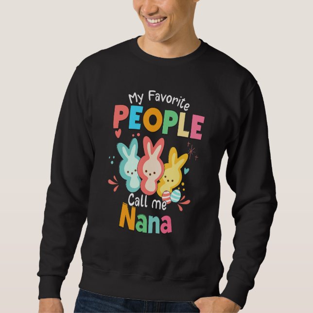 Muttertag der Bunny Rabbit Meine Liebsten rufen Sweatshirt (Vorderseite)