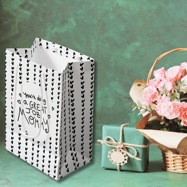 Muttertag der Elefanten Mittlere Geschenktüte (Elephant Mum & Me Mother's Day Medium Gift Bag)