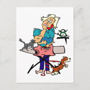 Muttertag der geschäftigen Mama, ZSSG Postkarte