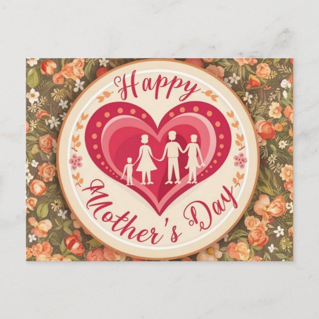 Muttertag der Herzwärmung Postkarte (Vorderseite)