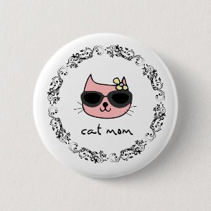 Muttertag der Katze Mama Button