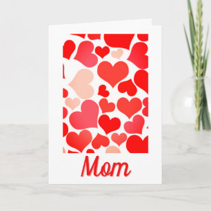 Muttertag der Mama: rot und rosa Karte