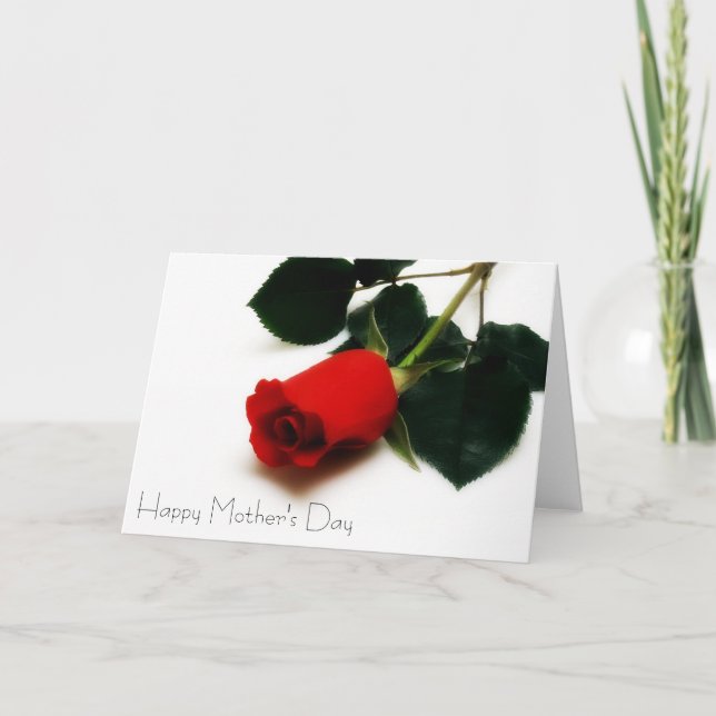 Muttertag der rote Rose Karte (Vorderseite)