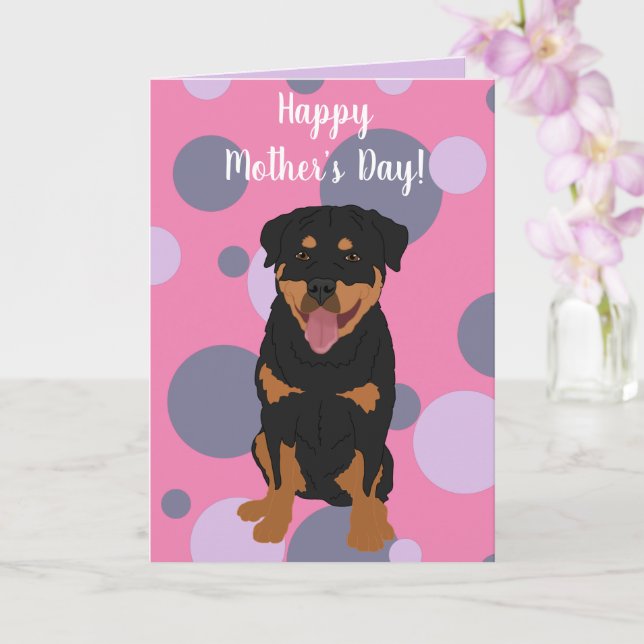Muttertag der Rottweiler Karte (Orchidee)
