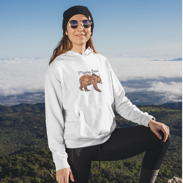 Muttertag der Rustikalen Mama-Bärenmutter Hoodie (Von Creator hochgeladen)