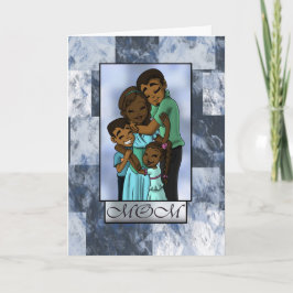 Muttertag der Schwarzen Familie Karte