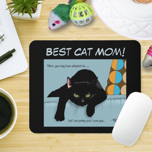 Muttertag der Schwarzen Katze Mousepad (Von Creator hochgeladen)