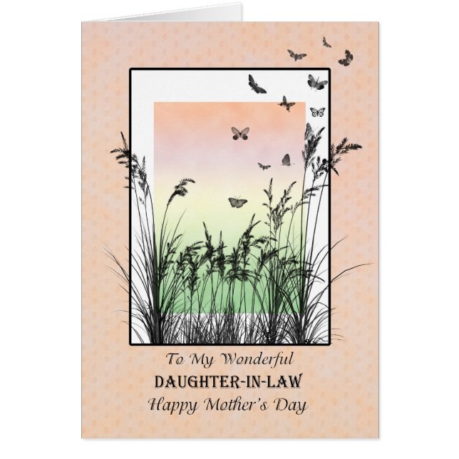 Muttertag der Schwiegertochter mit Schmetterlingen (Vorne)