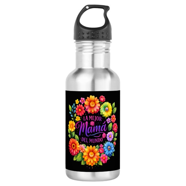 Muttertag Die beste Mama der Welt Edelstahlflasche (Vorderseite)