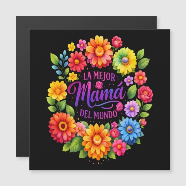 Muttertag Die beste Mama der Welt Magnetkarte (Vorne/Hinten)