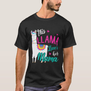 Muttertag Dieses Lama Liebt Ihre Mama Kostüm Frau T-Shirt