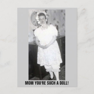 MUTTERTAG-DOLL POSTKARTE