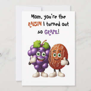 Muttertag Du bist die Rosine, die ich mir als Trau Dankeskarte