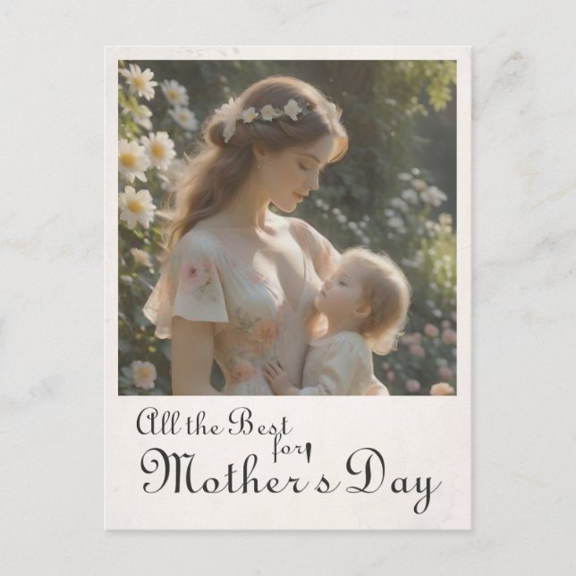 Muttertag - Ein zitterner Garten - Embrace Feiertagspostkarte (Vorderseite)