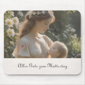 Muttertag – Eine zärtliche Umarmung im Garten Mousepad