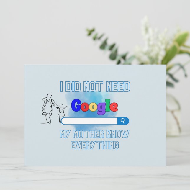 Muttertag Einladung (Stehend Vorderseite)