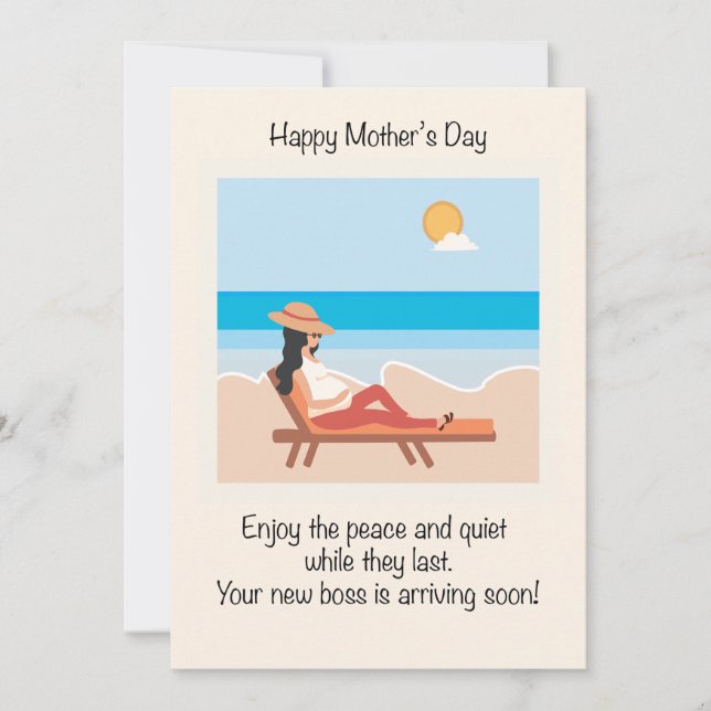 Muttertag erwartet feiertagskarte (Vorderseite)