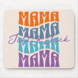 Muttertag farbenfrohe Typografie Mama Kinder Name Mousepad