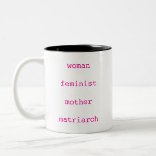 Muttertag Feministische Hellrosa Schreibmaschinens Zweifarbige Tasse