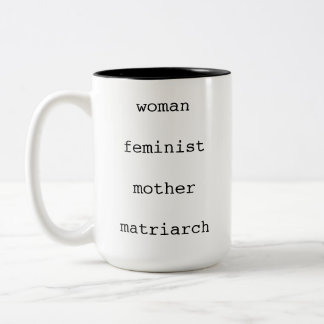 Muttertag Feministische Schwarze Schreibmaschinens Zweifarbige Tasse