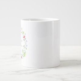 Muttertag floral grüne Superheldin-Mutter Jumbo-Tasse