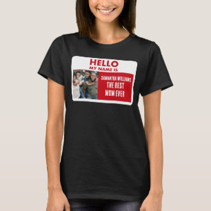 Muttertag   Foto Name Tag Beste Mama je T-Shirt
