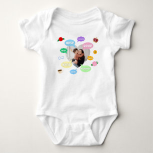 Muttertag Foto Wortwolken Beste Mutter Baby Strampler