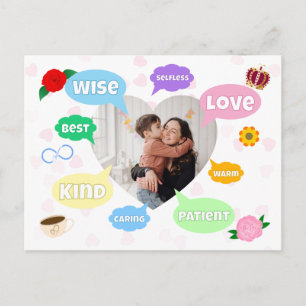 Muttertag Foto Wortwolken Beste Mutter Mama Postkarte