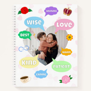 Muttertag Foto Wortwolken Beste Mutter Notizbuch