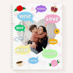 Muttertag Foto Wortwolken Beste Mutter Notizbuch