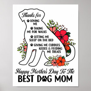 Muttertag für die besten Hunde Mama Mütter Tag Hun Poster