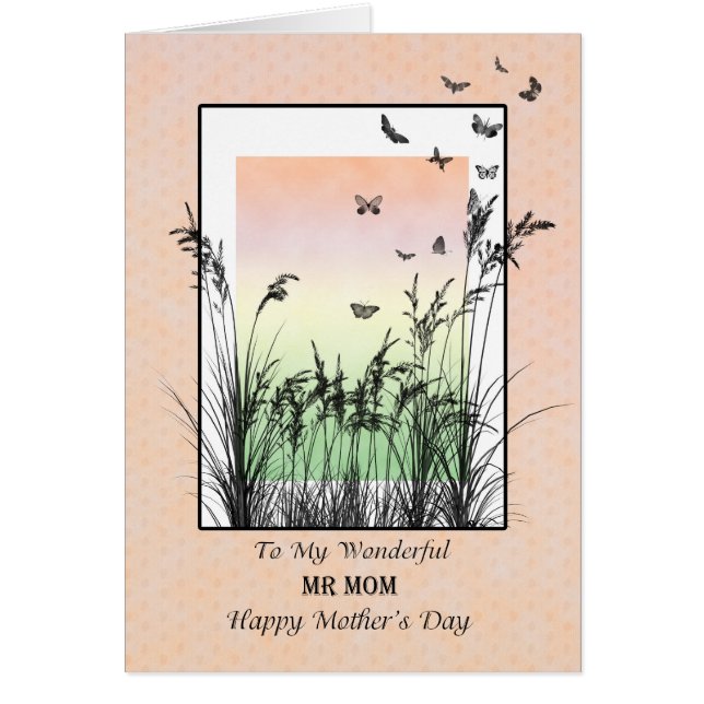 Muttertag für Mama, mit Schmetterlingen (Vorne)