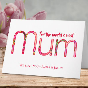 Muttertag für Mama - Weltbeste Blumensträuße Karte