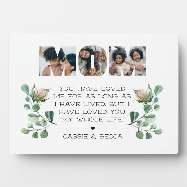 Muttertag Geburtstag bis Mama vom Kids-Foto Fotoplatte (Vorderseite)