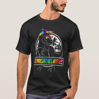 Muttertag Gefärbte Krawatte Bonusmomsaurus Bonus M T-Shirt