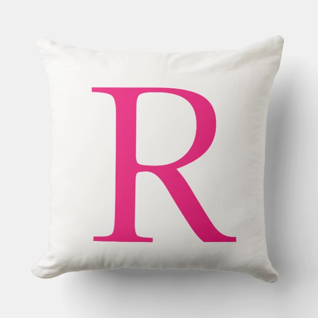 Muttertag Geschenke Geburtstage Rosa Monogramm Nam Kissen (Vorderseite)