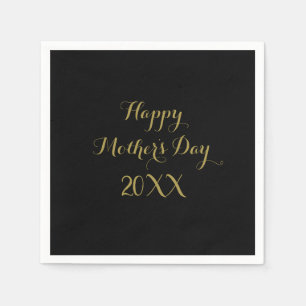 Muttertag Golden Gold Schwarz Elegant 2023 Serviette
