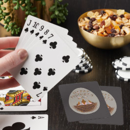 Muttertag-Gruß mit Babyvögeln im Nest Spielkarten
