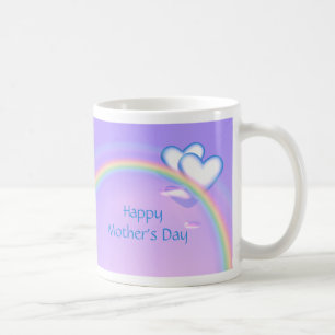 Muttertag Herzen auf Regenbogen Kaffeetasse