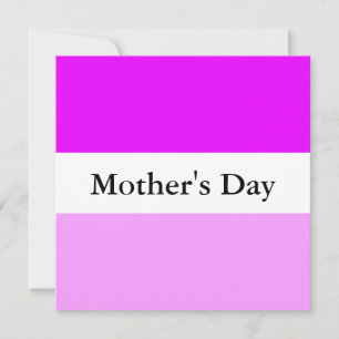MUTTERTAG Hübschen Tone Pink White Stripes Feiertagskarte