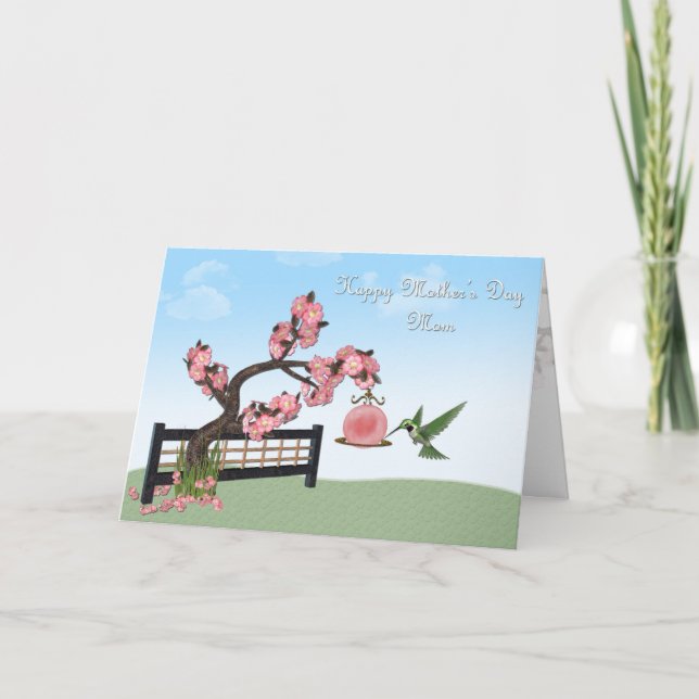 Muttertag Hummingvogel Karte (Vorderseite)