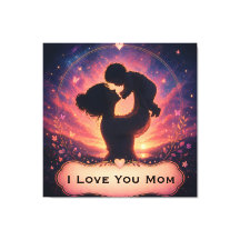 Muttertag Ich liebe dich Mama Leinwand-Wandkunst