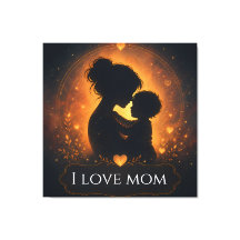 Muttertag Ich liebe Mama Leinwand-Wandkunst
