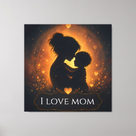 Muttertag Ich liebe Mama Leinwand-Wandkunst Leinwanddruck