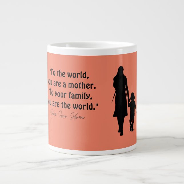 Muttertag Jumbo-Tasse (Vorderseite)