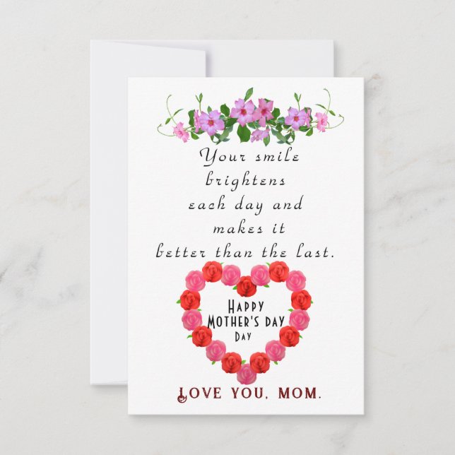 Muttertag Karte (Vorderseite)