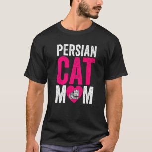 Muttertag Katze Mama Katze Fell Eltern Perserkatze T-Shirt