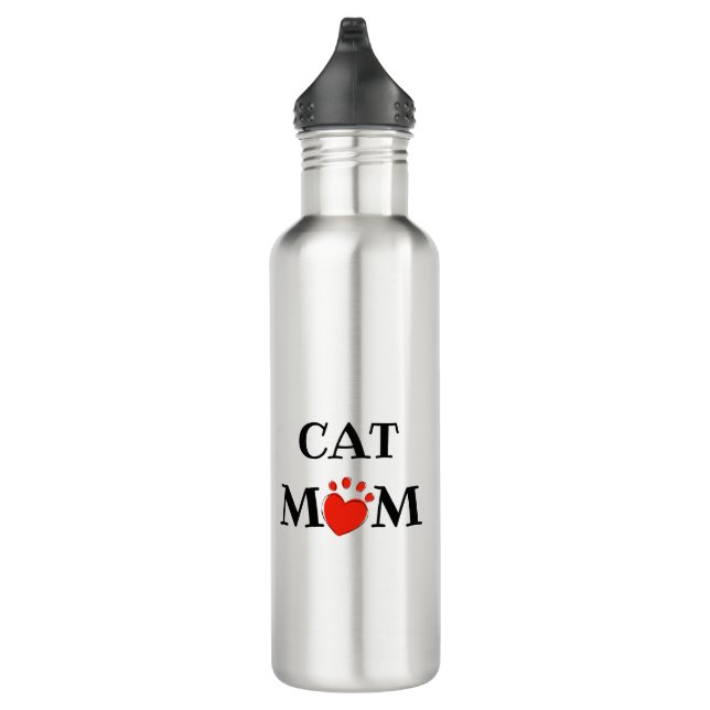 Muttertag Katze Mama Personalisiertes Foto Edelstahlflasche (Rechts)