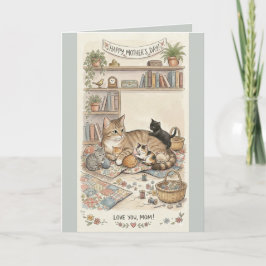 Muttertag Katze und Kätzchen Karte