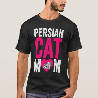 Muttertag Katzenmama Katze Fell Eltern Perserkatze T-Shirt